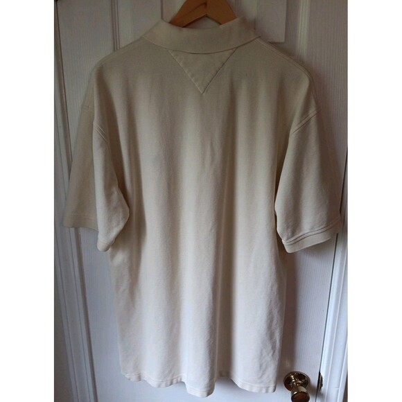 Men's Tommy Hilfiger Cream Polo Short Short Sleeve XL - Picture 2 of 6